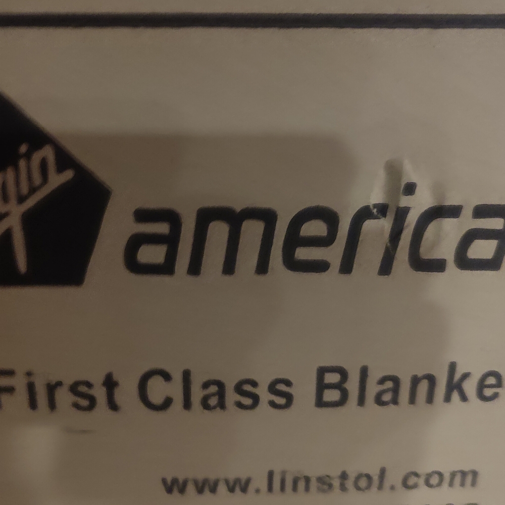American Airlines First Class Blanket